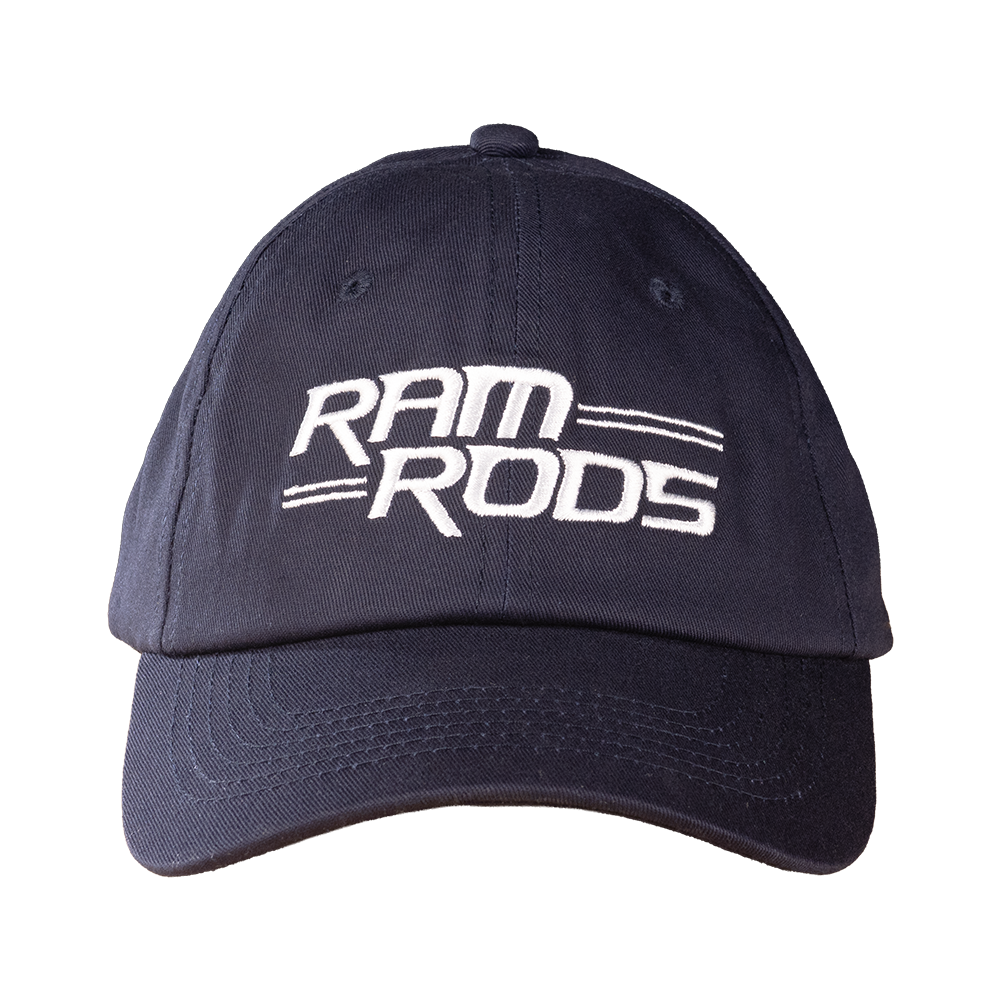 Navy cap with RamRods Logo on the front