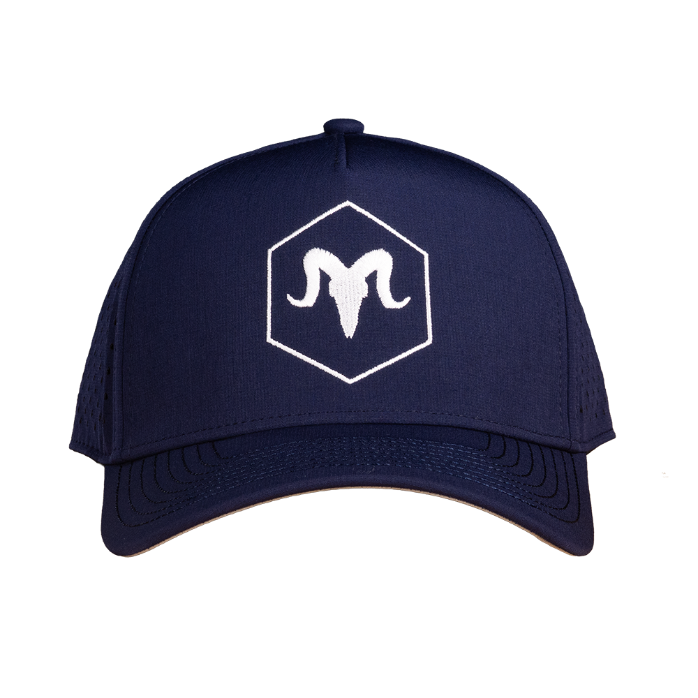 Navy Cap with White RamRods Logo on the front 