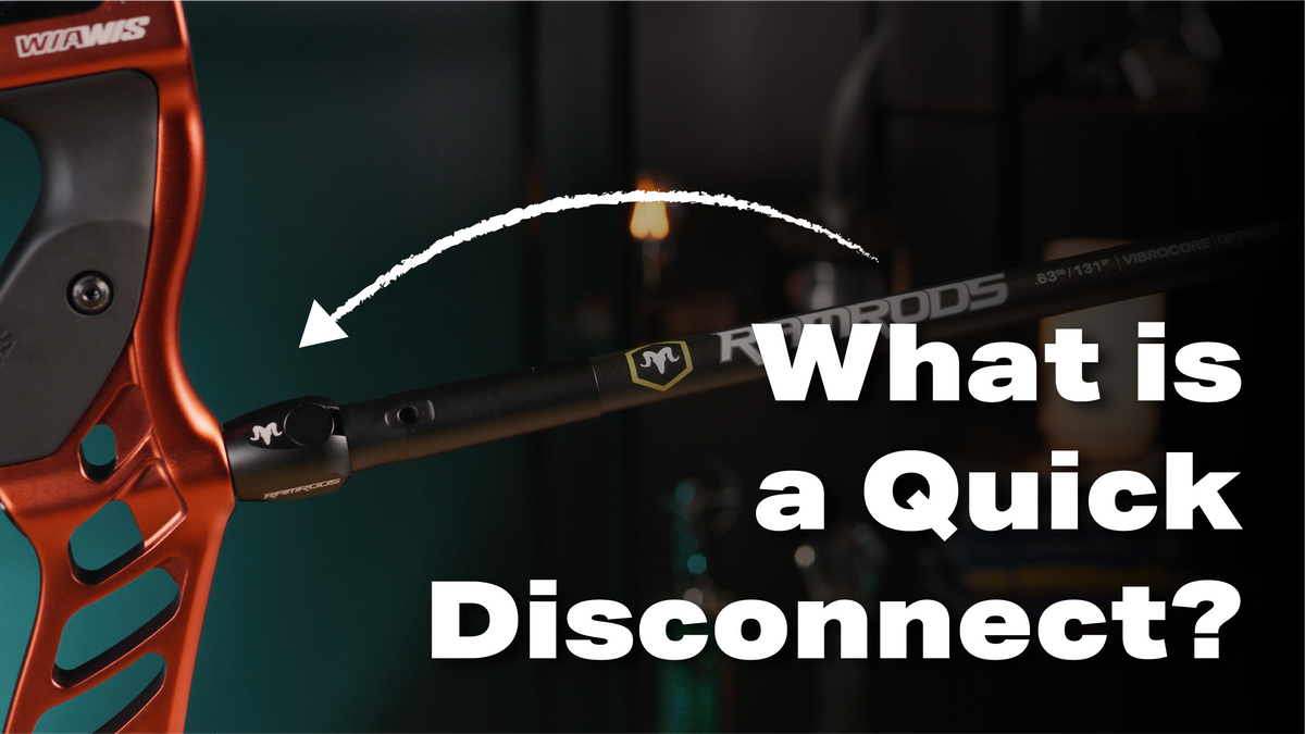 Photo of a riser with a stabilizer attached by a quick disconnect. The text says, "What is a quick disconnect?"