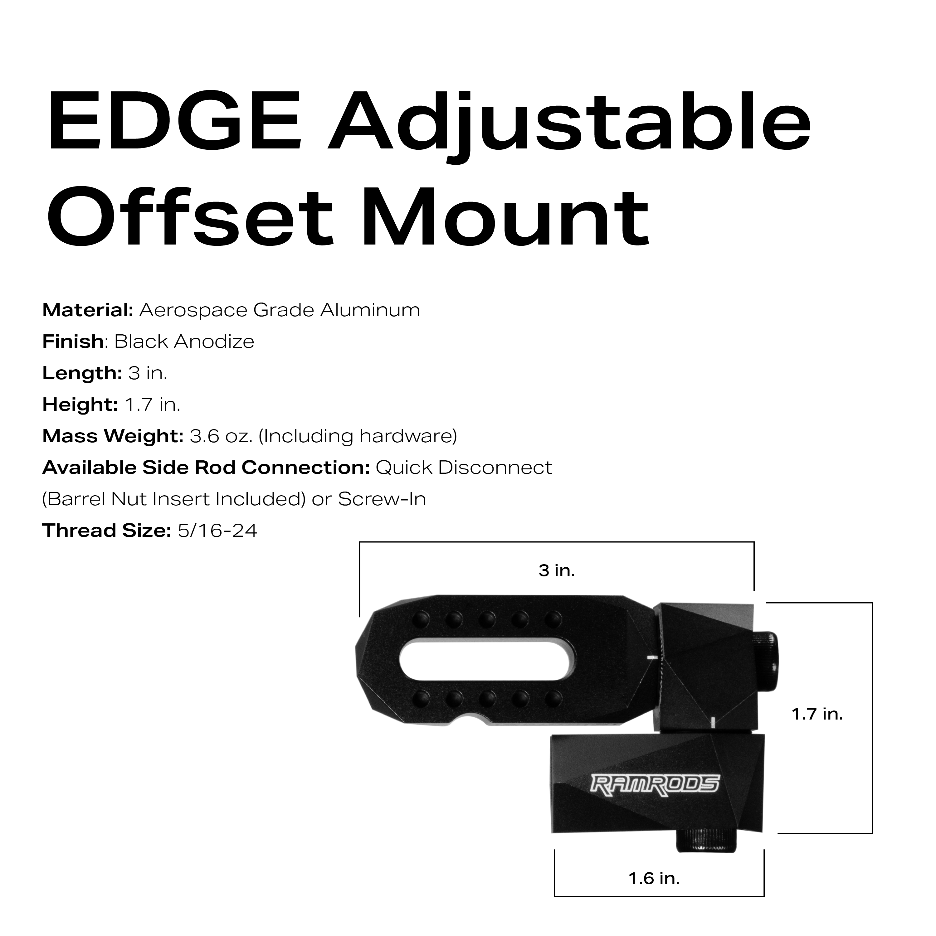 EDGE Adjustable Offset Mount