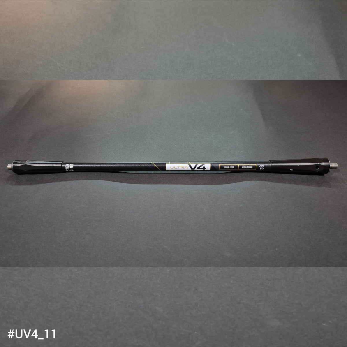 A RamRods archery stabilizer, Ultra 4 Tungsten series, 15 inch length.